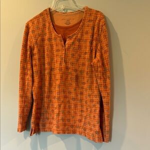 Orange Patterned Men's Shirt